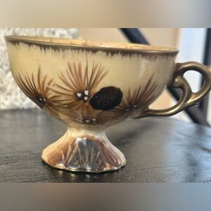 Vintage Princess China Teacup - Hand-Painted Pinecone Design - Rare EW-6797
